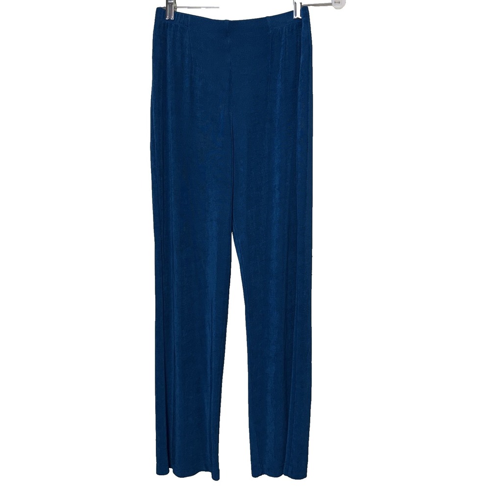 Set of 2 Chico's Travelers Pants Size 0/S Slinky Knit Travel Chic Teal & Black - Picture 3 of 7